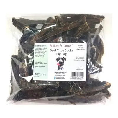 Beef Tripe Sticks Treats for Dogs (1kg refill bag). A completely natural product with no additiv