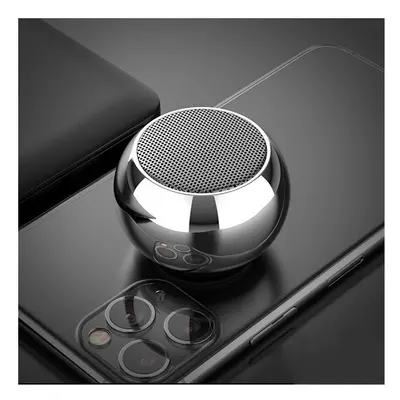 (Silver) Wireless Bluetooth 5.0 Speaker Hi-Fi Stereo Surround Sound Bass Boombox Mini Portable S