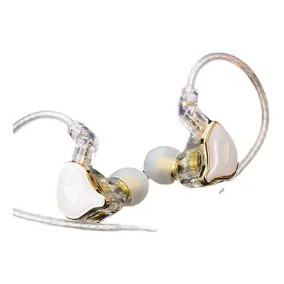 (Silver, With Mic) In-Ear Earphones Monitor Metal Wired Earphone Noise Cancelling Sport Music He