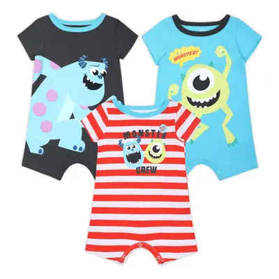 Disney Baby Boy Monsters Inc Rompers Baby Newborn Clothes 18M (3 Pack)