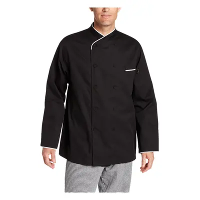 Dickies Men's Big and Tall Black Egyptian Cotton Chef Coat 3X-Large