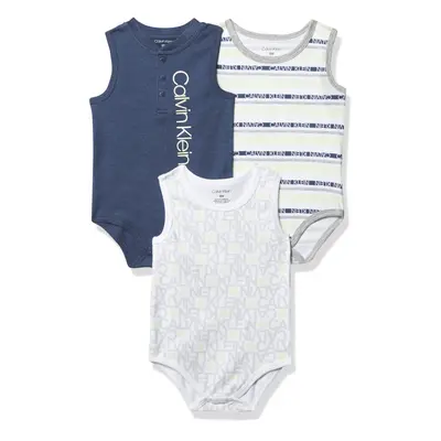 Calvin Klein Boys' Pieces Pack Bodysuit Lt Lime/Indigo/Gray 12M