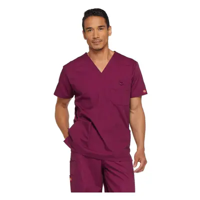 Dickies Men's Big and Tall Big & Tall V-Neck Scrub Double Chest Pocket