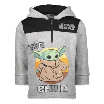 STAR WARS The Child Infant Baby Boys Fleece Half Zip Pullover Hoodie G