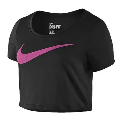 Nike Swoosh Crop Top X-Small Black