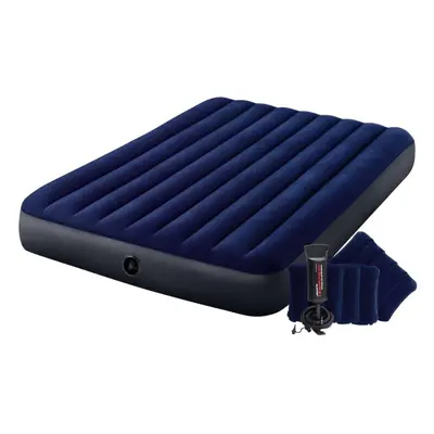 Intex Inflatable Air Bed Air Mattress with Pump Inflatable Bed Dura-Beam Blue