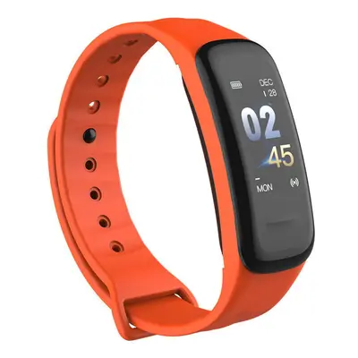 (Orange) 0.96" Touch Screen Waterproof Smart Watch Heart Rate Monitor Fitness Bracelet Mi Band