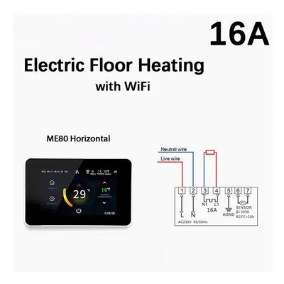 (Electric Heating) WiFi Smart 4.3" LCD Touch Color Screen Thermostat Heating Temperature Control