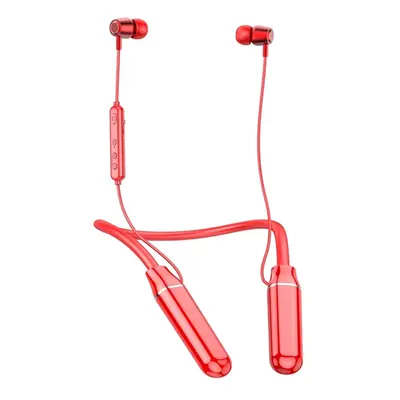 (Red) Neckband Bluetooth 5.0 Sports Stereo Noise Reduction Headsets Hours Play Long Standby Batt