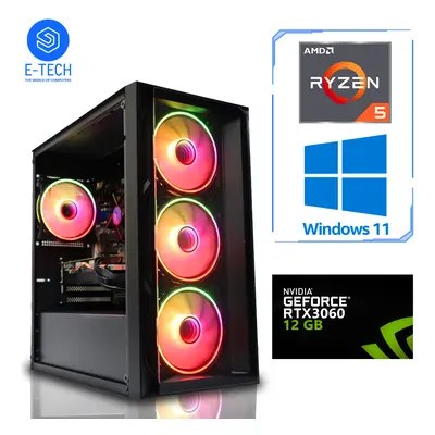 Fast Gaming PC AMD Ryzen 5600G 16GB DDR4 12GB RTX 2TB+512GB W11