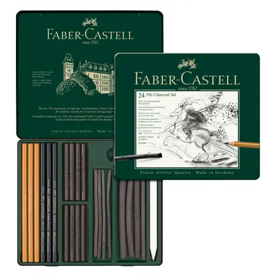 Faber-Castel Pitt Charcoal Set in Metal Case Pieces Count (