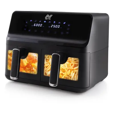 NETTA 8L Dual-Basket Air Fryer with Digital Smart Programmes