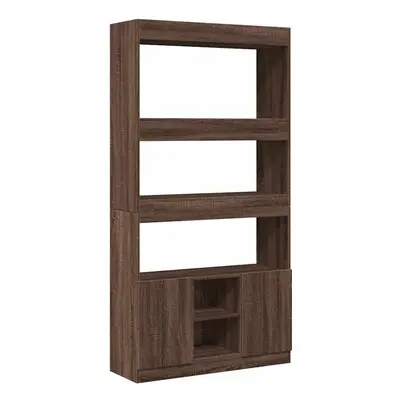 (brown oak, x x cm) vidaXL Highboard Sideboard Storage Organiser Cabinet Cupboard Engineered Woo