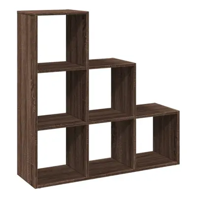 (brown oak, x x cm) vidaXL Room Divider Bookcase Storage Shelf Book Rack Bookshelf Engineered Wo