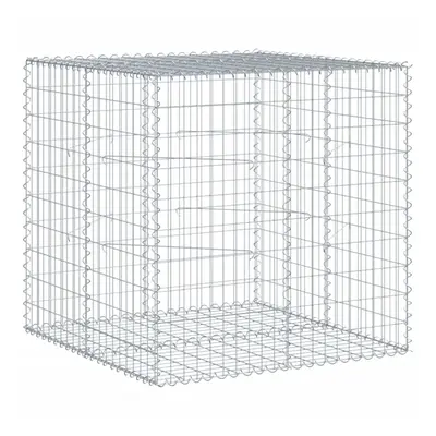 (100 x x cm) vidaXL Gabion Basket with Cover Gabion Raised Bed Gabion Cage Galvanised Iron