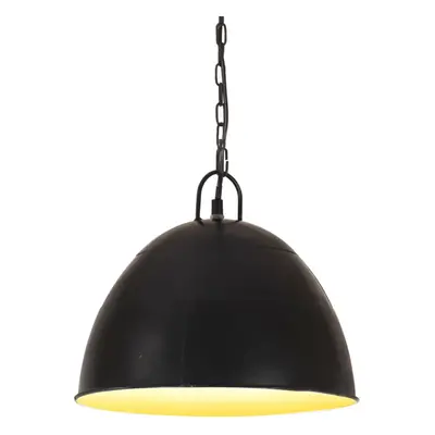 vidaXL Industrial Vintage Hanging Lamp 25W Black Round 31cm E27 Light