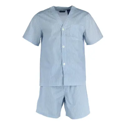 Fruit of the Loom Men's Broadcloth Short Sleeve Pajama Set Royal Stri