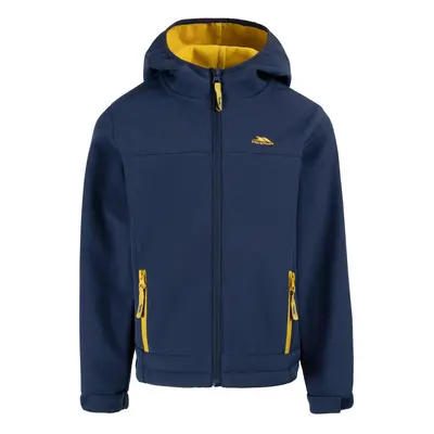 (11-12 Years, Navy/Yellow Sulphur) Trespass Childrens/Kids Faster Soft Shell Jacket