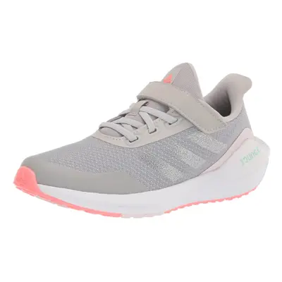 adidas Unisex-Child EQ21 Running Shoe Grey/Grey/Acid Red (Elastic)