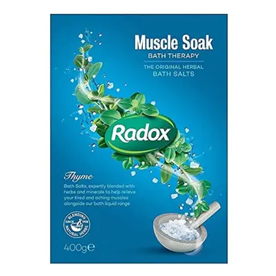 Radox Bath Therapy 400g Muscle Soak Herbal Bath Salts - Pack of