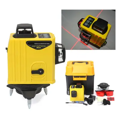 12 Line 3D Infrared Laser Level Self Leveling Vertical & Horizontal Level Cross