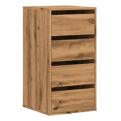 (oak, x x cm) vidaXL Corner Chest of Drawers Storage Drawer Side Cabinet Engineered Wood