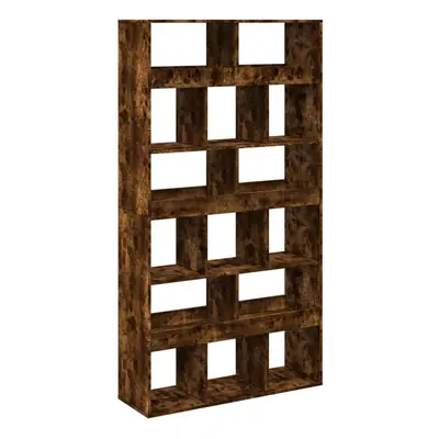 (smoked oak, x x 187.5 cm) vidaXL Room Divider Privacy Screen Bookcase Bookshelf Engineered Wood