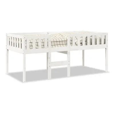 (white, x cm) vidaXL Children's Bed without Mattress Bedroom Kids Bed Frame Solid Wood Pine