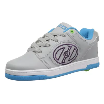 HEELYS Girl's Voyager Tennis Shoe Grey Reflective/Cyan/Grape Mediu