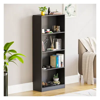 (Black) Cambridge Tier Bookcase Bookshelf Office Storage