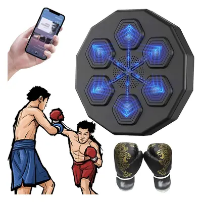 (Music Boxing Pads- Boxing Training Punching Equipment, Smart Boxing Machine Wall Mounted,portab