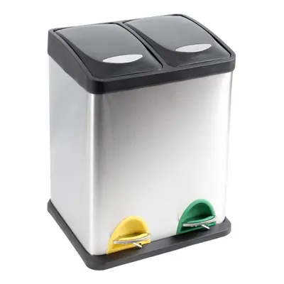 Evre Recycling Bin with Lid/ Litre Capacity /2 Compartments (8L+8L)