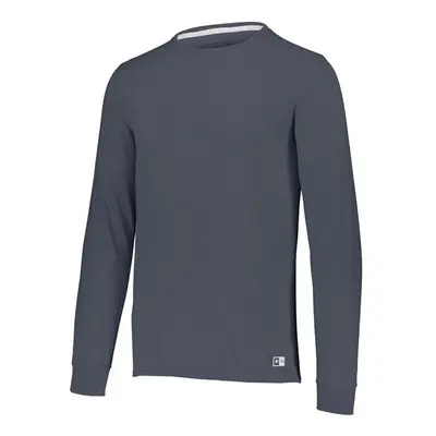 Russell 64LTTM.CD1.L Adult Essential Long Sleeve T-Shirt, Black Heather - Large