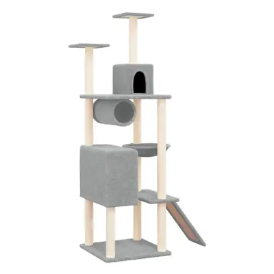 (light grey) vidaXL Cat Tree with Sisal Scratching Posts Pet Supply cm Multi Colours