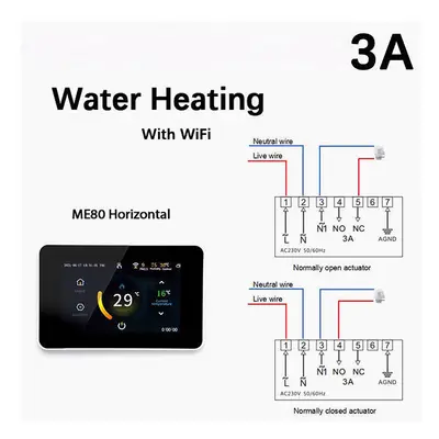 (Water Heating) WiFi Smart 4.3" LCD Touch Color Screen Thermostat Heating Temperature Controller