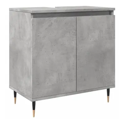 vidaXL Bathroom Cabinet Cupboard Vanity Unit Concrete Grey Engineered Wood