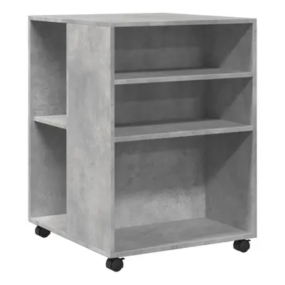 (concrete grey) vidaXL Side Table with Wheels End Sofa Table Engineered Wood