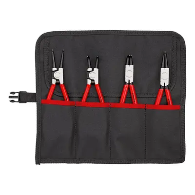 Knipex 19 Circlip Pliers Sets angled (4 Piece) in tool roll