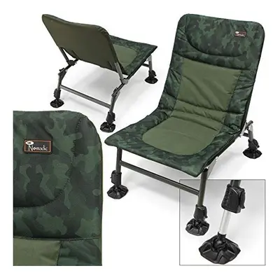 DNA Leisure NGT Camo Nomadic Carp Coarse Fishing Camping Chair Large Adjustable Mud Feet