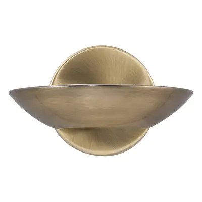 LED Uplight Wall Bracket Antique Brass Frosted Glass