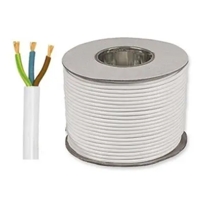 2183Y 0.50mm_ White Core Round Flexible Cable, Amps, 100m