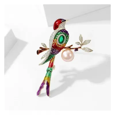 Vintage Bird Brooches for Women Multicolor Enamel Pin for Woman Lapel Pins for Man Suit Party Ch