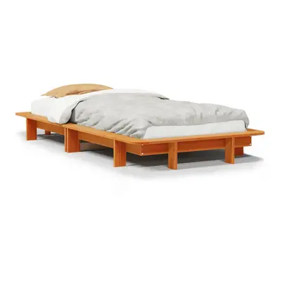 (wax brown, x cm) vidaXL Bed Frame Home Bedstead Bed Base Mattress Foundation Solid Wood Pine