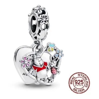 (D) Pre-Autumn Sterling Silver Bead Winnie the Pooh Charm Dangle Fit Original Pandora Bracelet