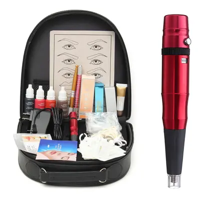 Professional Complete Eyebrow Lips Tattoo Machine Kits Permanent Makeup Set