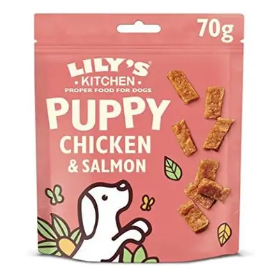 Lily's Kitchen Puppy Chicken & Salmon Nibbles - Natural Dog Treats (8 x 70g)