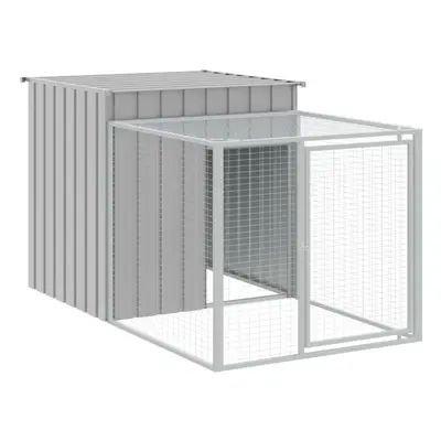 (light grey, x x cm) vidaXL Chicken Cage Chicken Run Coop with Run Anthracite Galvanised Steel