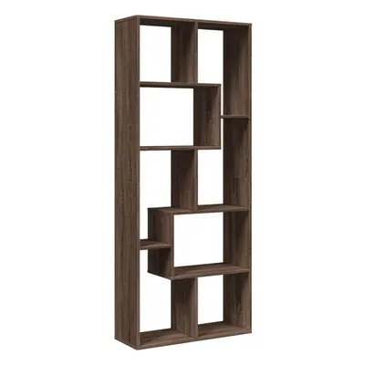 (brown oak) vidaXL Room Divider Bookcase Shelf Bookshelf Engineered Wood