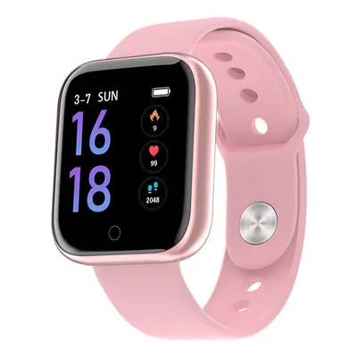 (Pink) Heart Rate Blood Pressure Monitor Multi-sport Modes Weather Forcast Dazzling Screen Smart