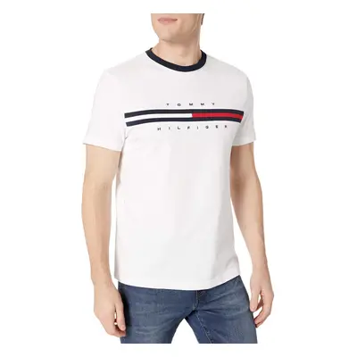 Tommy Hilfiger Mens Short Sleeve Logo T-Shirt Bright White